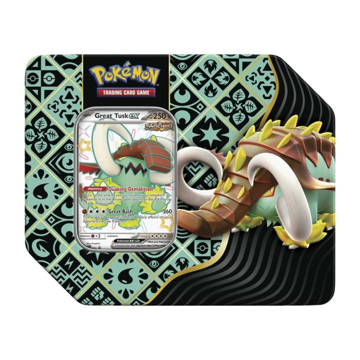Pokémon TCG: Scarlet & Violet Paldean Fates Tin (Shiny Great Tusk ex)