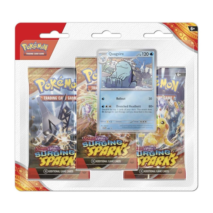 Pokémon TCG: Scarlet & Violet Surging Sparks 3 Booster Packs & Quagsire Promo Card