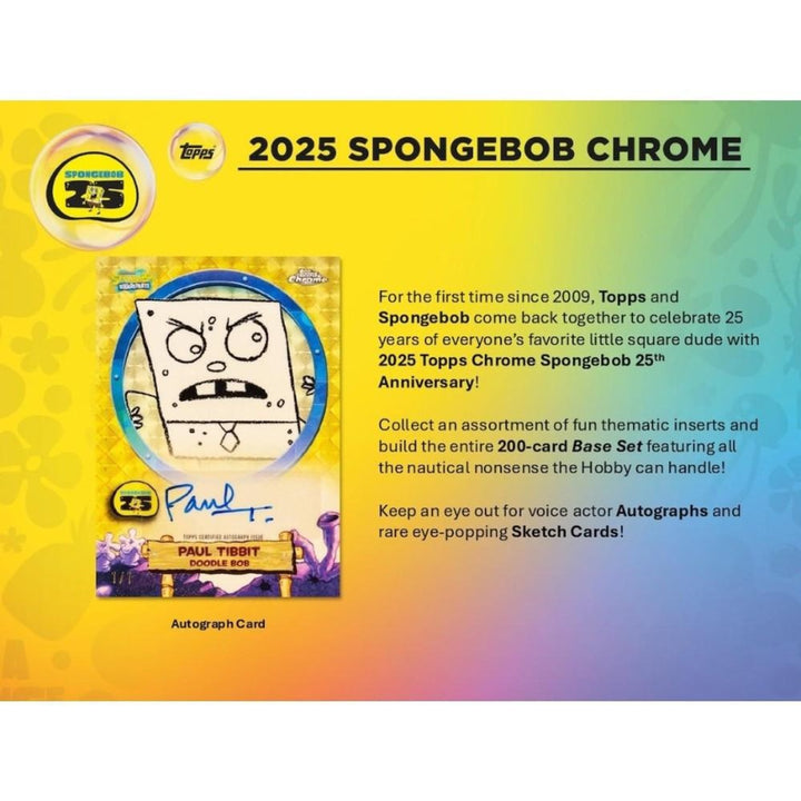 2025 Topps Chrome SpongeBob SquarePants 25th Anniversary Hobby Box