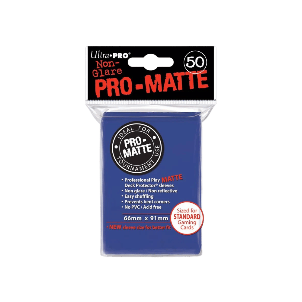 Ultra PRO PRO-Matte Blue Standard Deck Protector Sleeves (50ct)