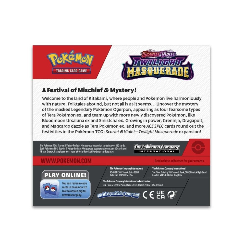 Pokémon TCG: Scarlet & Violet-Twilight Masquerade Booster Display Box (36 packs)