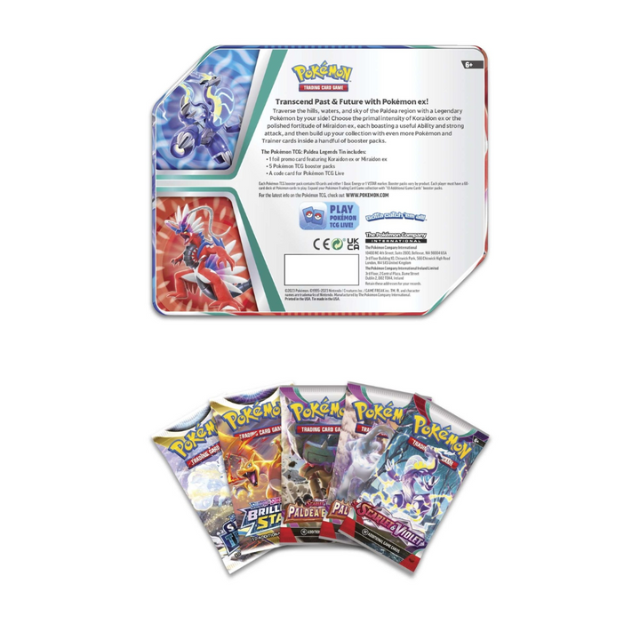Pokémon TCG: Paldea Legends Tin (Miraidon ex)